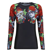 Calaveras y Rosas Women's Long Sleeve Rashguard - Raven Fightwear