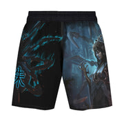 Cyber Jorogumo Men's Hybrid Fight Shorts - Raven Fightwear