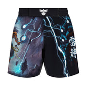 Cyber Raijin Men's Hybrid Fight Shorts - Raven Fightwear