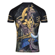 Gods of Egypt Anubis Men's Short Sleeve Rashguard - Raven Fightwear