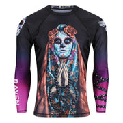 La Calavera Catrina Men's Long Sleeve Rashguard - Raven Fightwear