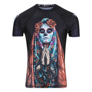 La Calavera Catrina Men's Short Sleeve Rashguard - Raven Fightwear