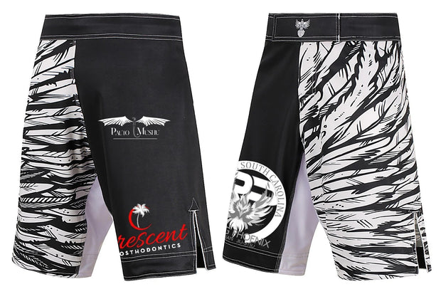 Rising Phoenix BJJ Ranked Club Shorts - Raven Fightwear