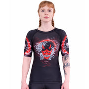 The Illustrated Geisha 2.0 Women's Short Sleeve Rashguard - Raven Fightwear