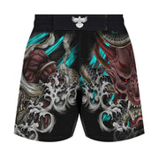 The Oni and The Dragon Men's Hybrid Fight Shorts - Raven Fightwear