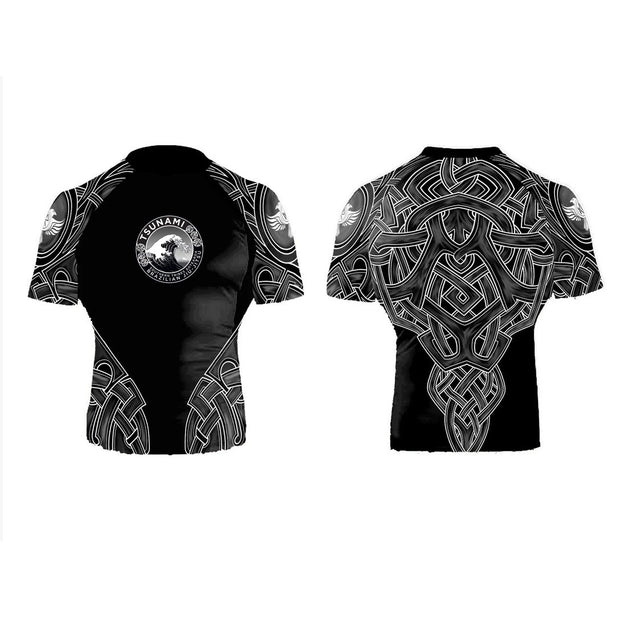 Tsunami BJJ Nordic Junior Short Sleeve Club Rashguard - Raven Fightwear